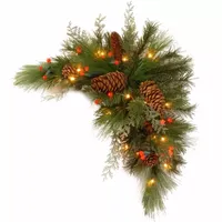 National Tree Co. White Pine Corner Swag Christmas Yard Art