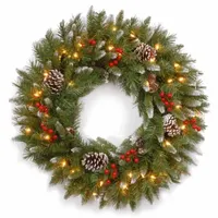 National Tree Co. Frosted Berry Indoor Outdoor Christmas Wreath