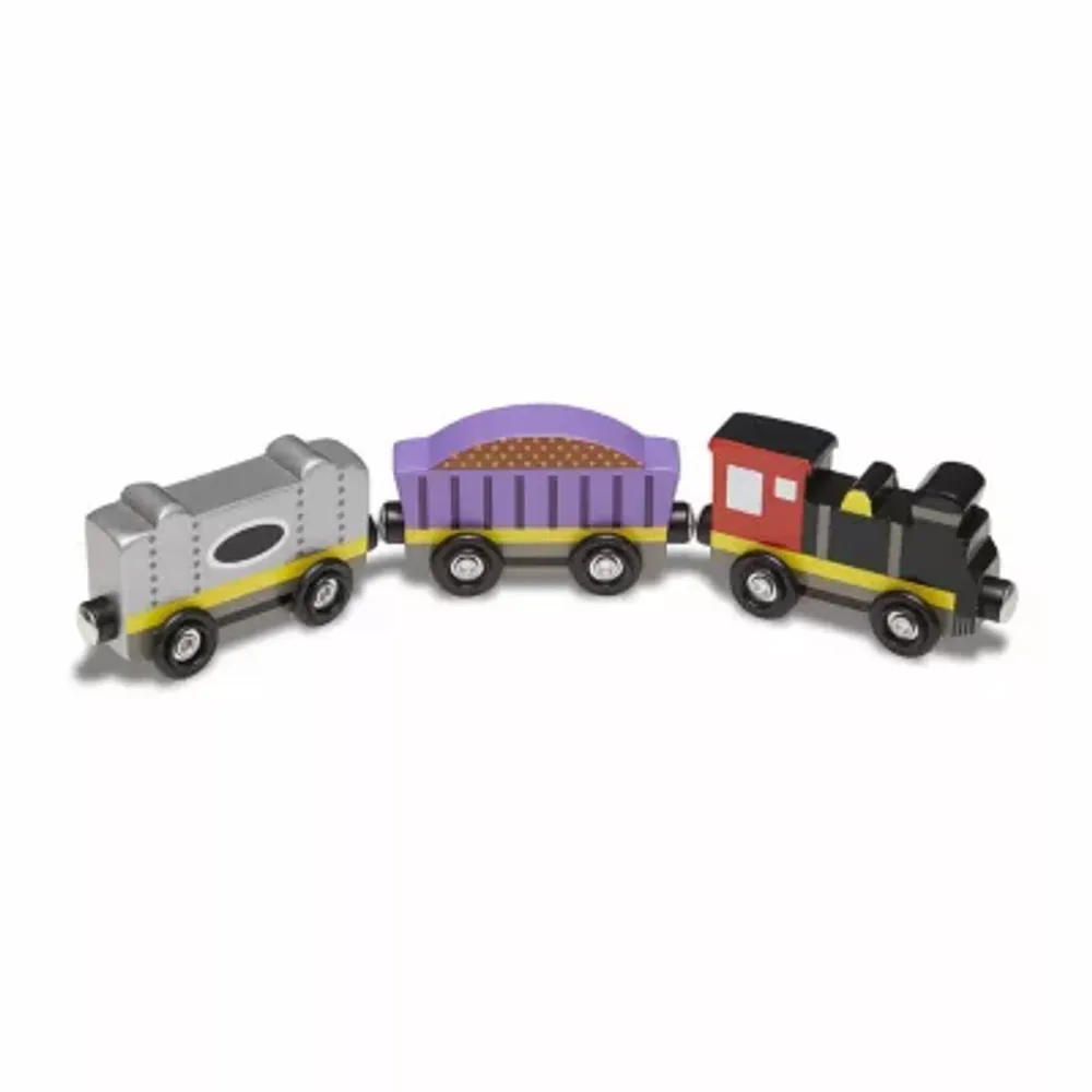 Melissa & Doug Wooden Train Cars