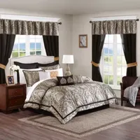 Madison Park Essentials Christine 24-Pc Complete Bedding Set with Sheets and Window Treatments