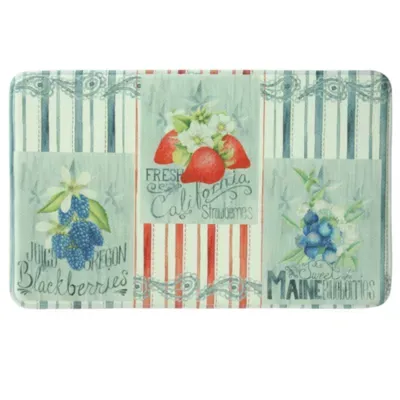 Bacova Guild American Berries Printed Anti-Fatigue Indoor Rectangular Kitchen Mat