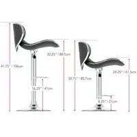 2-Pc. Form Fitting Adjustable Barstools