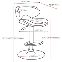 2-Pc. Form Fitting Adjustable Barstools