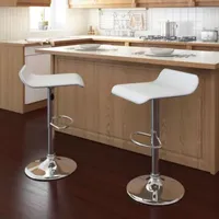 Corliving 2-Pc. Curved Seat Adjustable Barstools