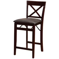 Triena X Back Folding Upholstered Counter Stool