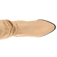 Journee Collection Womens Zivia Stacked Heel Over the Knee Boots