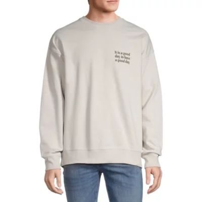 Arizona Mens Crew Neck Long Sleeve Graphic Sweatshirt