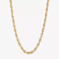 14K Gold 24 Inch Solid Rope Chain Necklace