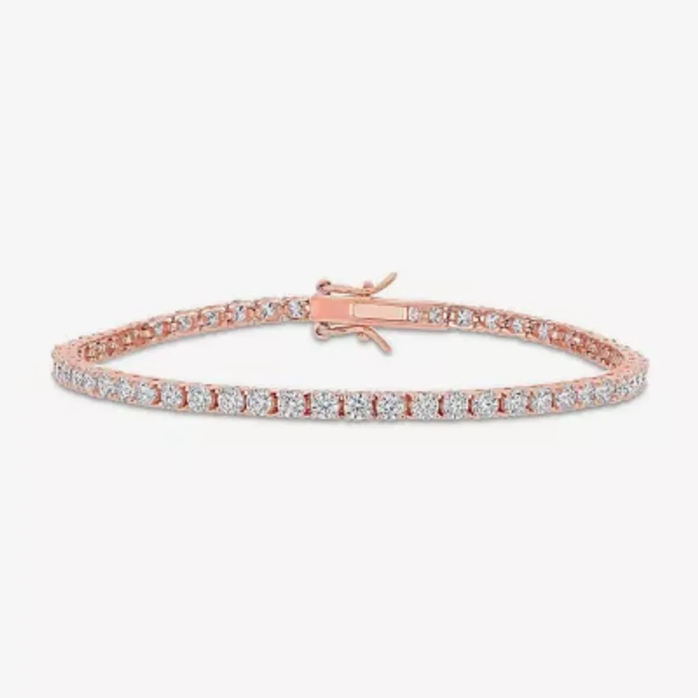 5 CT. T.W. Lab Created White Moissanite 18K Rose Gold Over Silver Tennis Bracelet