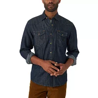 Wrangler® Mens Regular Fit Long Sleeve Button-Down Shirt