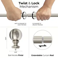 Deco Window Ball 3/4 IN Curtain Rod