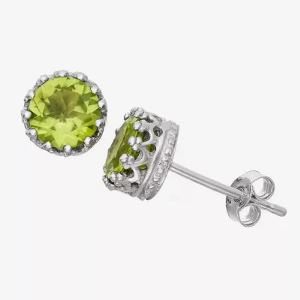 Genuine Peridot Sterling Silver Earrings