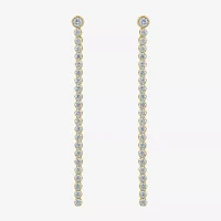 (H-I / I1) 1 CT. T.W. Lab Grown White Diamond 10K Gold Drop Earrings