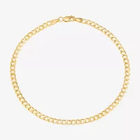 Made in Italy 14K Gold 8 1/2 Inch Solid Curb Chain Bracelet