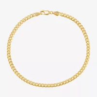 Made in Italy 14K Gold 8 1/2 Inch Solid Curb Chain Bracelet