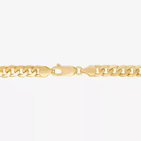 Made in Italy 14K Gold 8 1/2 Inch Solid Curb Chain Bracelet