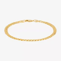 Made in Italy 14K Gold 8 1/2 Inch Solid Curb Chain Bracelet