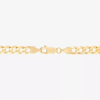 Made in Italy 14K Gold 8 1/2 Inch Solid Curb Chain Bracelet