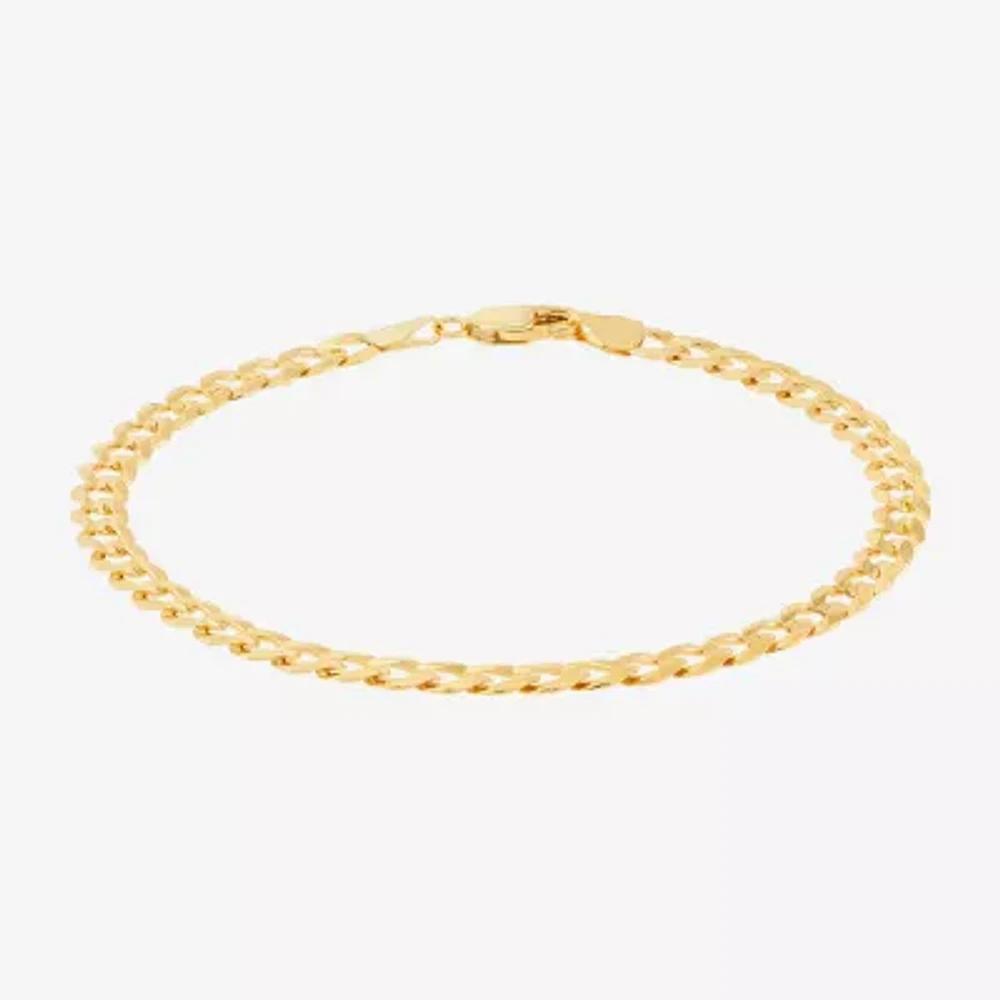 Made in Italy Mens 14K Gold 8 1/2 Inch Solid Curb Chain Bracelet