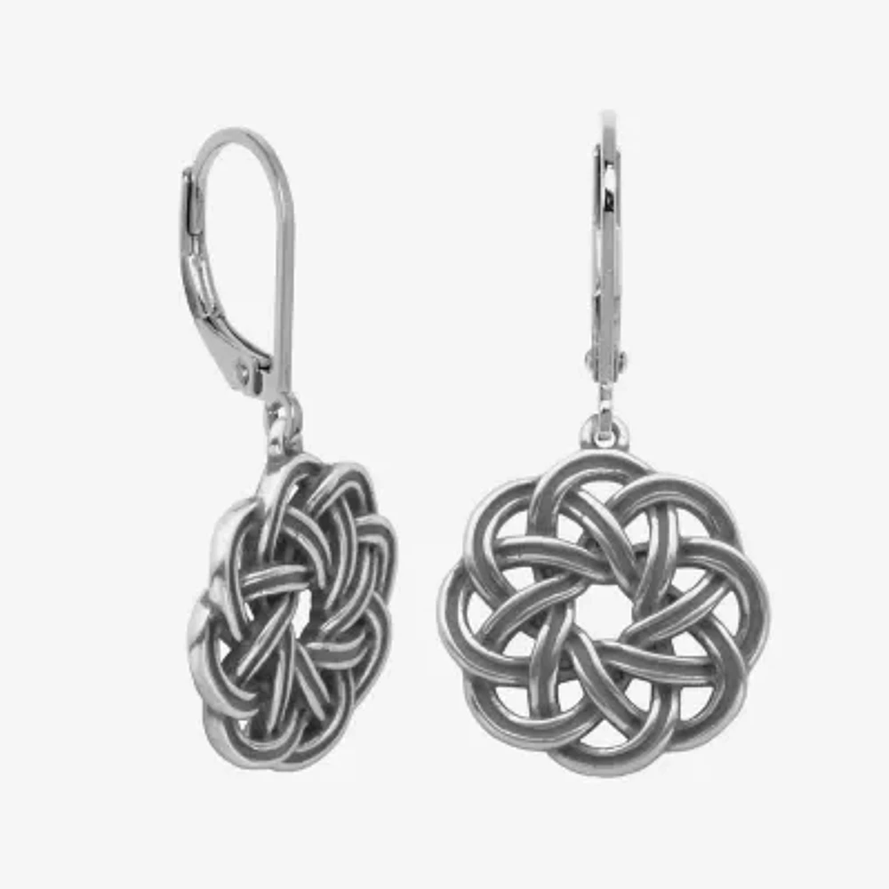 Sterling Silver Celtic Wreath Drop Earrings