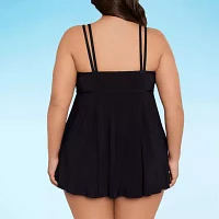 Sonnet Shores Womens Swim Dress Plus