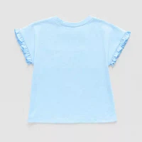 Okie Dokie Toddler & Little Girls Round Neck Short Sleeve T-Shirt