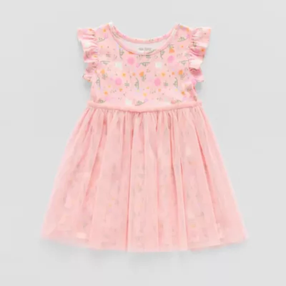 Okie Dokie Toddler & Little Girls Sleeveless Flutter Sleeve Tutu Dress