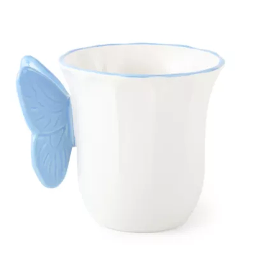 Linden Street Easter Butterfly Stoneware Mugs