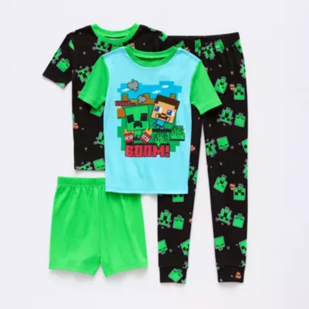 Little & Big Boys 4-pc. Minecraft Pajama Set
