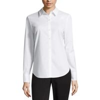 Worthington Womens Long Sleeve Modern Fit Button-Down Shirt