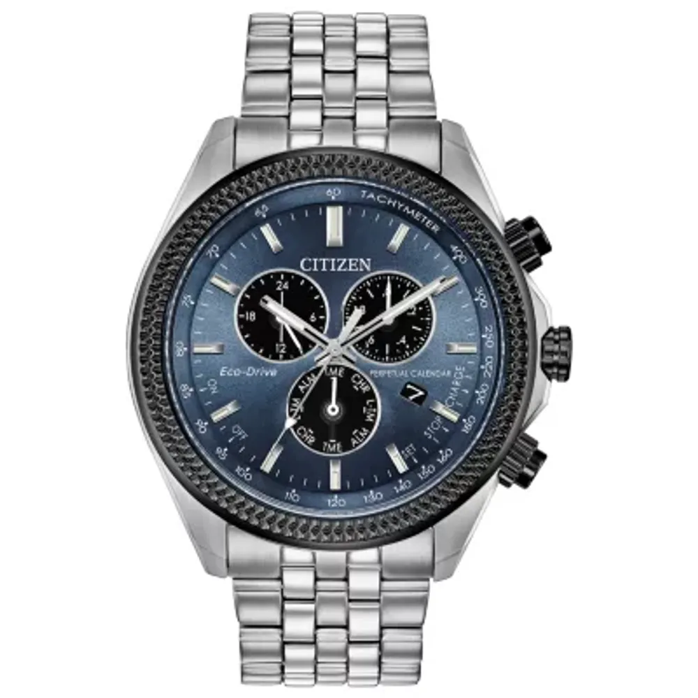 Citizen Brycen Mens Chronograph Silver Tone Stainless Steel Bracelet Watch Bl5568-54l