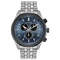 Citizen Brycen Mens Chronograph Silver Tone Stainless Steel Bracelet Watch Bl5568-54l