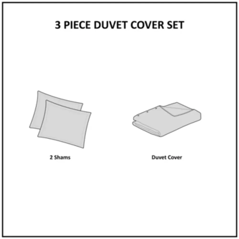 N Natori Sakura Blossom 3-pc. Duvet Cover Set