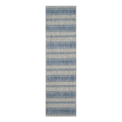 Safavieh Courtyard Collection Jessy Stripe Indoor/Outdoor Runner Rug