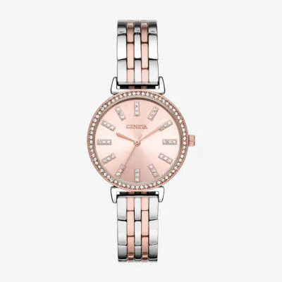 Geneva Womens Crystal Accent Silver Tone Bracelet Watch Fmdjm219