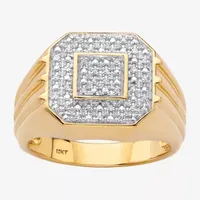 Mens 1/10 CT. T.W. Natural White Diamond 10K Gold Fashion Ring