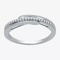 Womens 1/10 CT. T.W. Natural White Diamond Sterling Silver Cocktail Ring