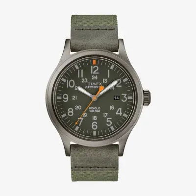 Timex Mens Green Strap Watch Tw4b14000jt