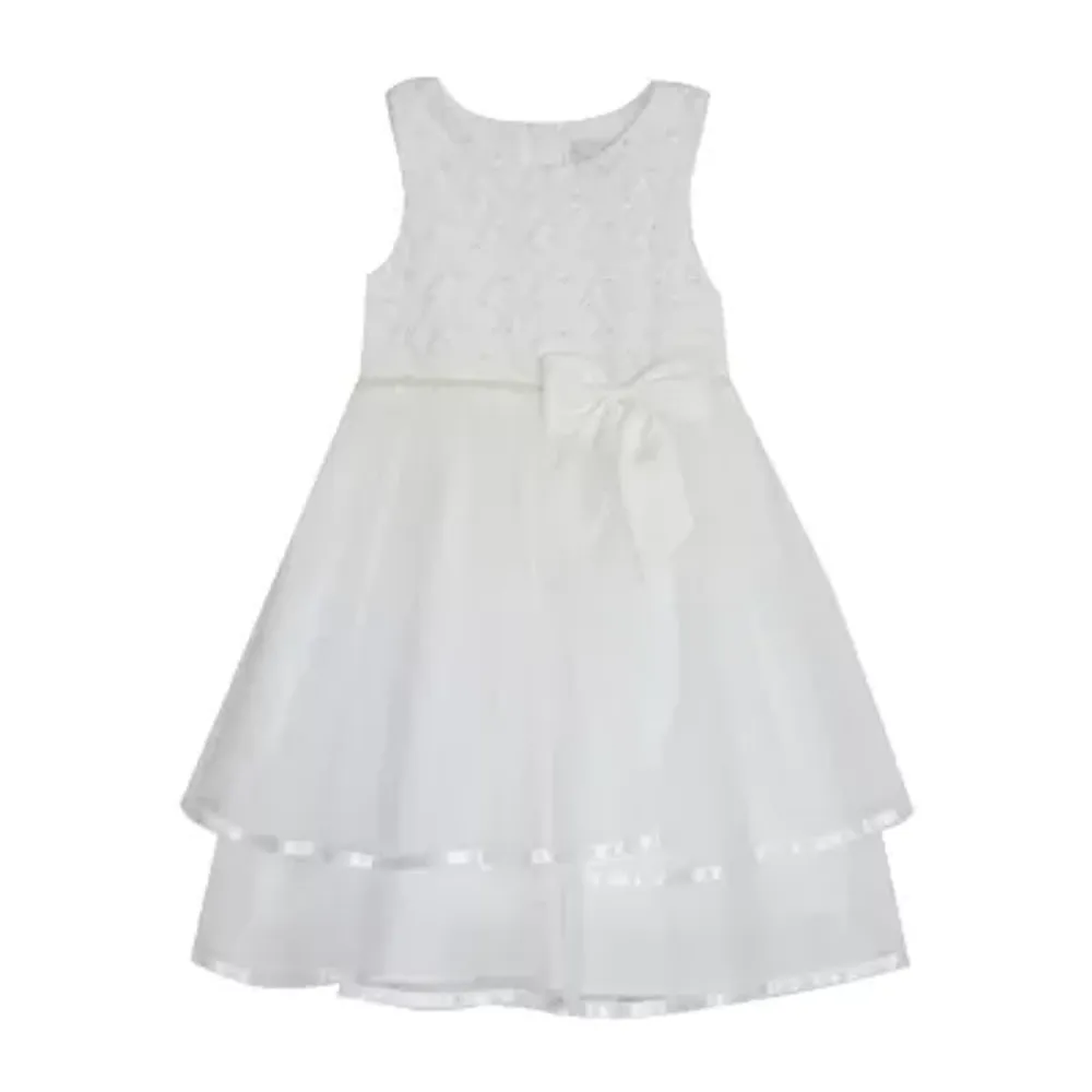 Rare Editions Little Girls Sleeveless Flower Girl Empire Waist Dress