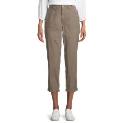 Liz Claiborne Cargo Mid Rise Cropped Pants