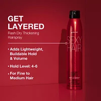 Sexy Hair Get Layered Flash Dry Thickening Medium Hold Hair Spray - 10 oz.