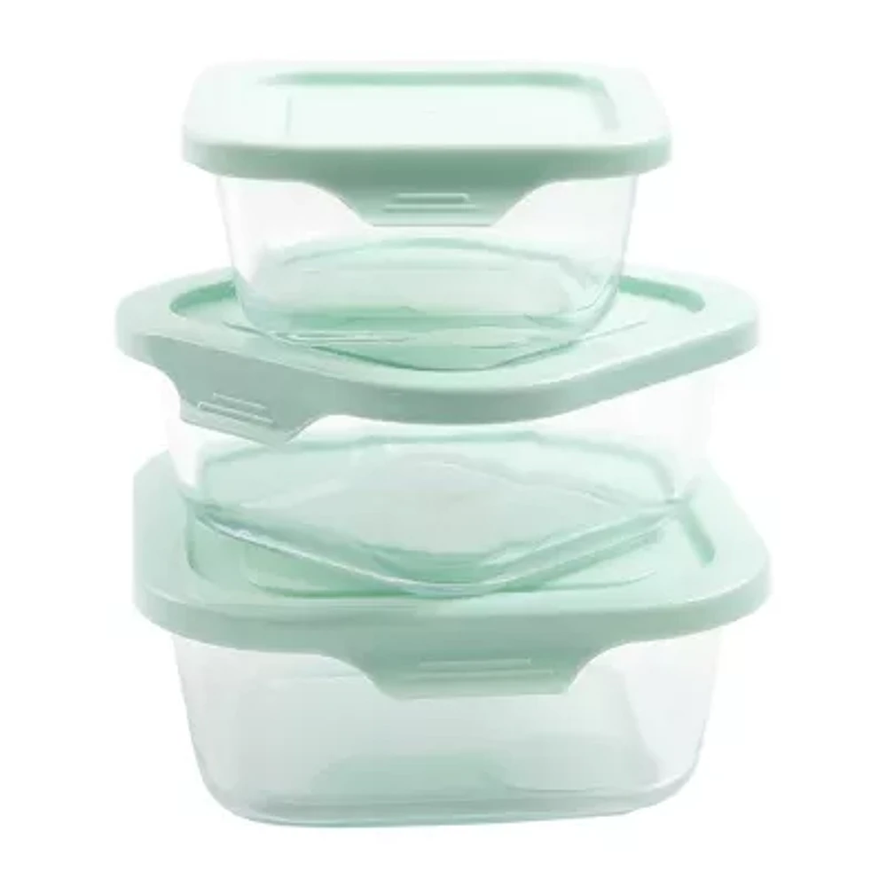 Martha Stewart Hadsell 6-pc. Square Glass Storage Containers