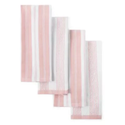 Cooks Striped Dual Purpose 4-Pc. Kitchen Towel