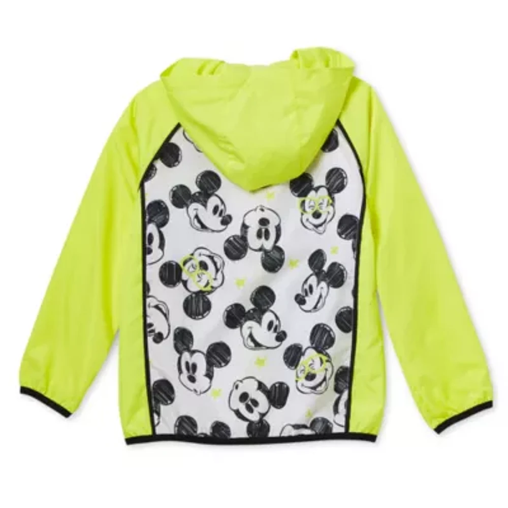 Disney Collection Little & Big Boys Water Resistant Mickey Mouse Lightweight Raincoat