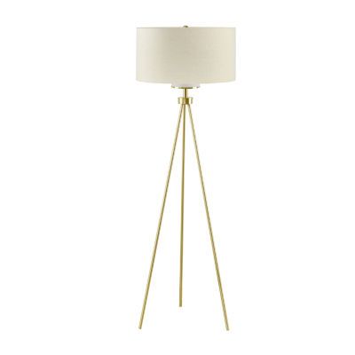 INK+IVY Pacific Metal Tripod Floor Lamp with Glass Shade