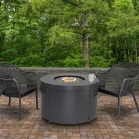 Contemporary Round Fire Pit Table