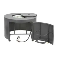 Contemporary Round Fire Pit Table