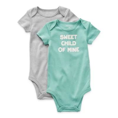 Okie Dokie Baby Unisex 2-pc. Crew Neck Short Sleeve Bodysuit