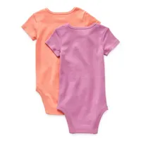 Okie Dokie Baby Girls 2-pc. Crew Neck Short Sleeve Bodysuit