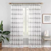 Vue Kyoto Back Tab Sheer Single Curtain Panel